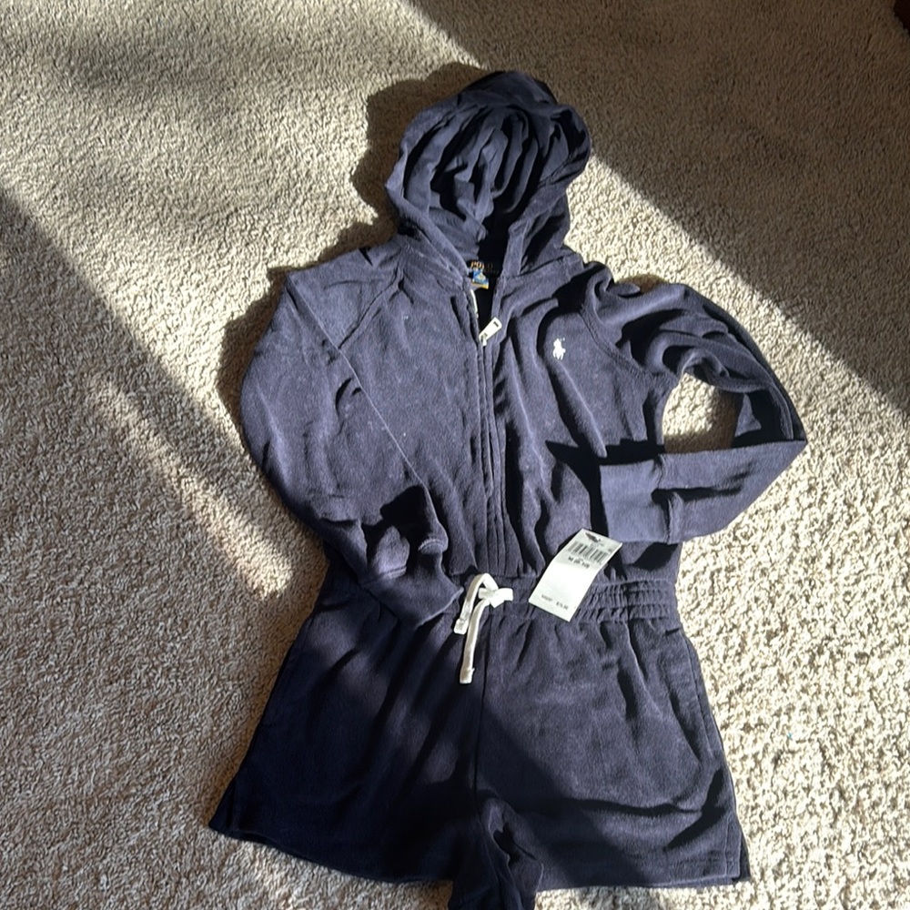 NWT kids’ Polo Ralph Lauren terry romper - sz M